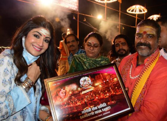 Shilpa Shetty In Varanasi