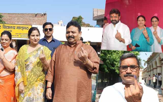 Nagar Nigam Election 2023, वोट डालने पहुंचे जनप्रतिनिधि, लोगों से की अपील