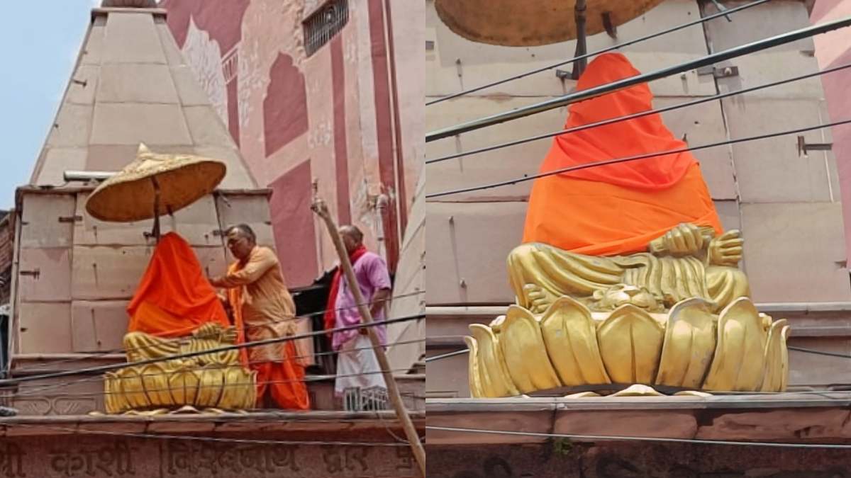Varanasi Shankaracharya Idol के टूटे विग्रह को ढका गया, ज्योतिष्पीठाधीश्वर अविमुक्तेश्वरानंद सरस्वती के आदेश पर एक्शन